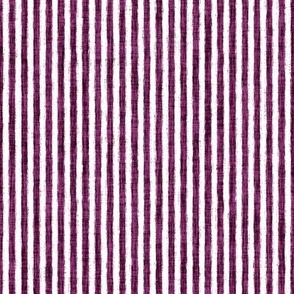 Sketchy White Stripes on Mulberry Woven Texture