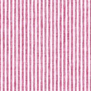Sketchy White Stripes on Bubblegum Pink Woven Texture