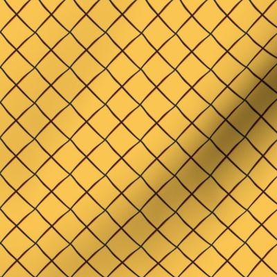 yellow chainlink fence