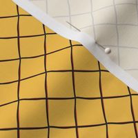 yellow chainlink fence