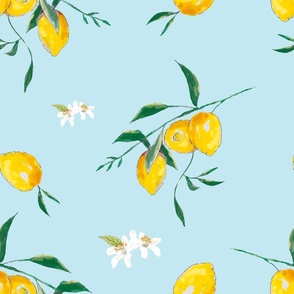 Summer, citrus ,lemon fruit pattern 