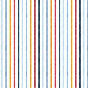 nautical stripes - red blue yellow - LAD22