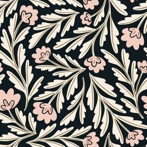 Isabel Flowing Floral | Regular Scale | Romantic Ivory Pink Flowers