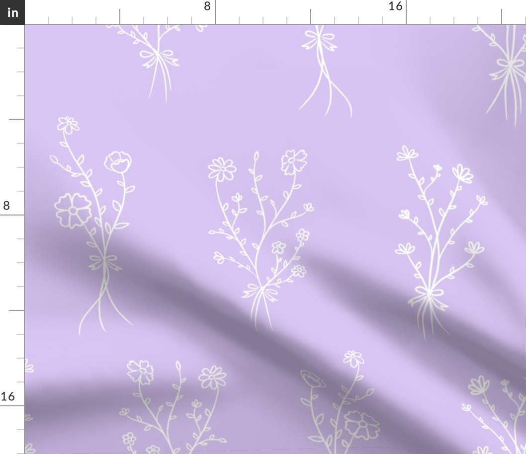 White small flowers with lilac background (medium size version)