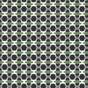 Equestrian Inspired Modern Preppy Geometric Black, White, and Olive Green Coordinate