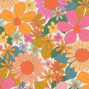 1970s inspired floral - large