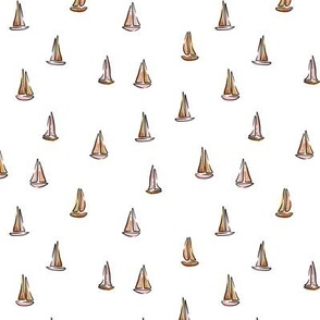 sailboats - multi watercolor pink/peach - LAD22