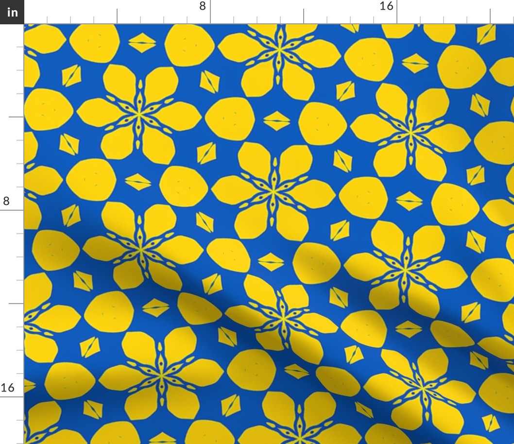  Blue and Yellow For Peace Pattern | Medium Scale