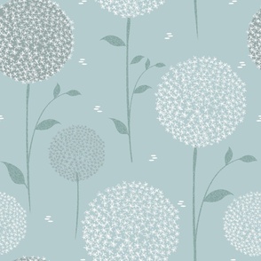 Large Neutral Botanicals Allium - Duckegg Blue