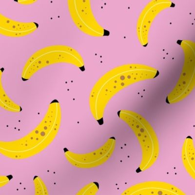 Fruit punch banana smoothie retro summer design yellow on pink girls