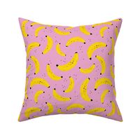 Fruit punch banana smoothie retro summer design yellow on pink girls