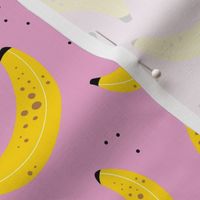 Fruit punch banana smoothie retro summer design yellow on pink girls