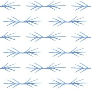 CORNFLOWER BLUE TWIG SPIKES ON WHITE copy