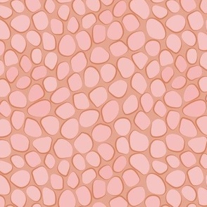 Abstract tropical jungle animal print in pink, peach, tan, neutrals