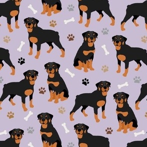 Rottweiler Paws and Bones Purple