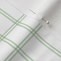 Watercolor double plaid sweet pea green on white copy