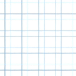 Watercolor double plaid Cerulean on white copy