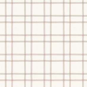 Watercolor double plaid Rust on cream copy