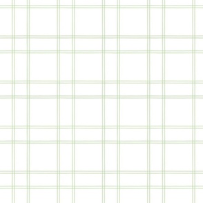 Watercolor double plaid spring Green on white copy