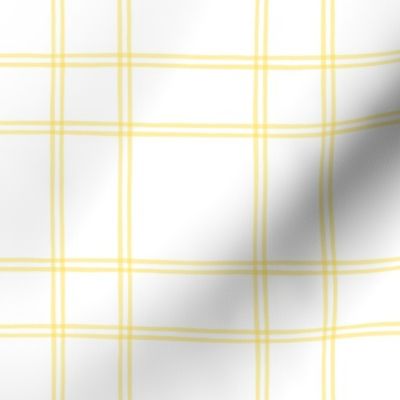 Watercolor double plaid bold yellow on white copy