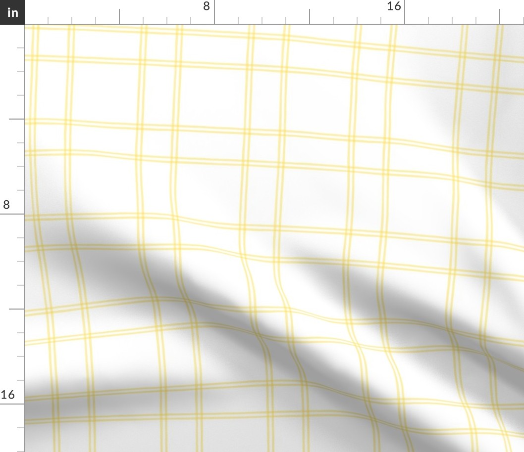 Watercolor double plaid bold yellow on white copy
