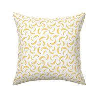 Fruit punch banana smoothie boho summer design yellow on white SMALL