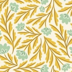 Isabel Flowing Floral | Regular Scale | Yellow Sage