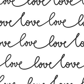 Love valentines lettering