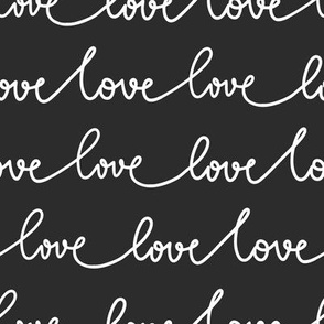 Love valentines lettering