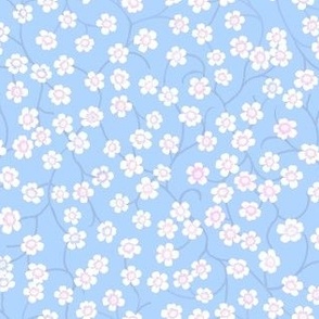 Simple Sakura on blue