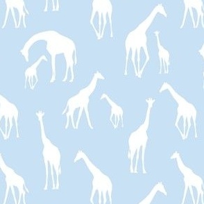 small scale giraffe pale blue