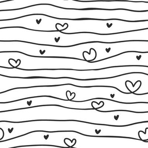 Line doodle heart cute design