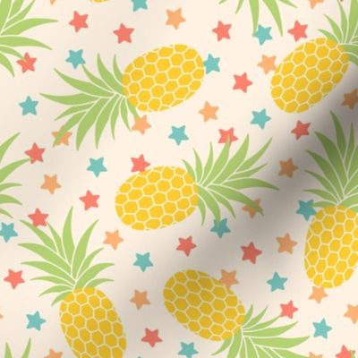 Pineapples & Stars on Cream