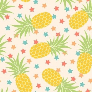 Pineapples & Stars on Cream