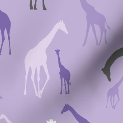 giraffe lilac purple and grey