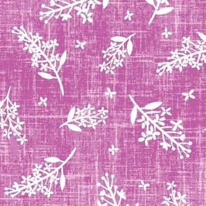 Lilac Silhouettes on Magenta