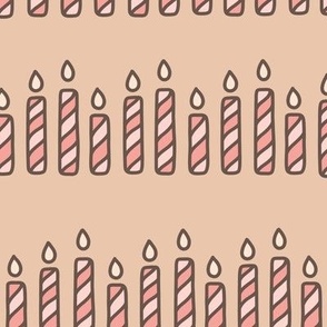 Birthday Candles on Brown (Large Scale)