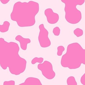 Pink Cow Print Fabric, Wallpaper and Home Decor
