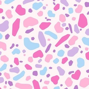 Colorful Terrazzo in Y2K Pink Purple & Blue (Large Scale)