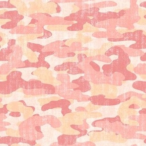 Distressed Camo in Orange & Pink (Large Scale)
