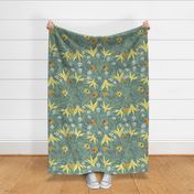 Floral Wild Boho- Green Sage (Large) WB201