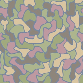 Colored Camouflage (green and rose palette) #3