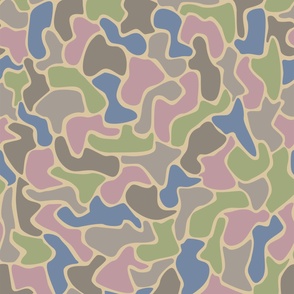 Colored Camouflage (green and rose palette) #2