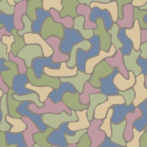 Colored Camouflage (green and rose palette) #1
