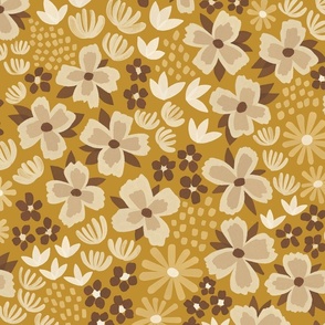 Boho wild flowers. Floral Wallpaper 