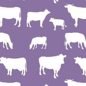 small scale cow purple