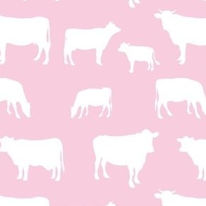 small scale cow pastel pink