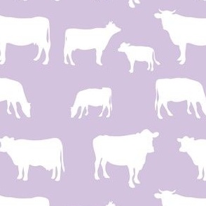 small scale cow pastel lilac