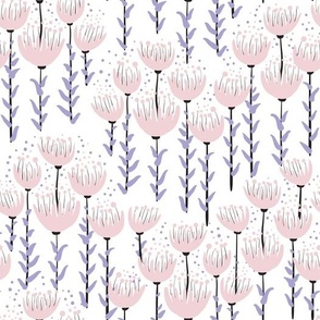 pink and purple flowers field | cotton candy collection