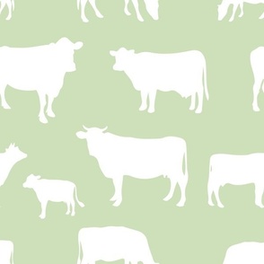 cow pale green